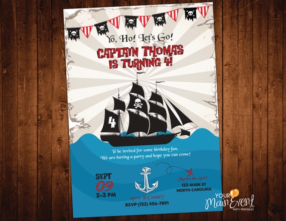Pirate Birthday Invitation - Pirate Birthday - Pirate Birthday Ideas - Evite Il_570xn