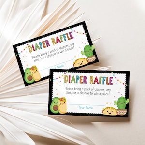 Fiesta Taco Bout A Baby Shower Diaper Raffle Ticket Card Game