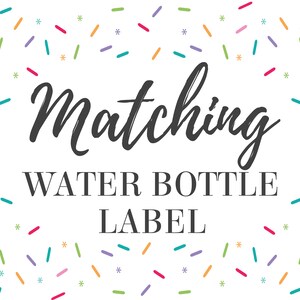 Matching Water Bottle Label