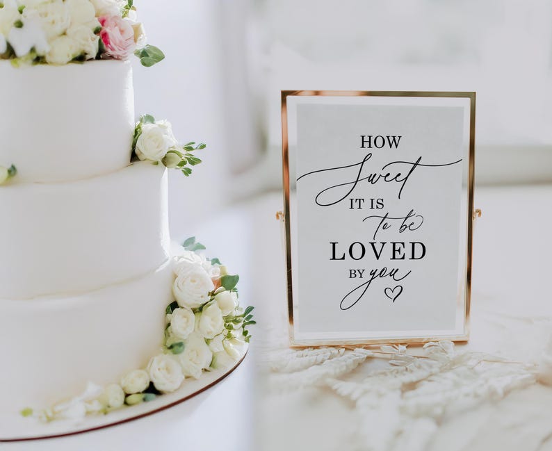 Wedding Cake Table Sign: Minimalist Dessert Decor (digital Download) - Etsy