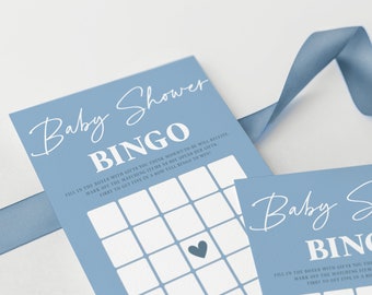 Minimalist Baby Shower Game | Baby Shower Bingo | Modern Boho Baby Shower Games | Blush Baby Shower Activities