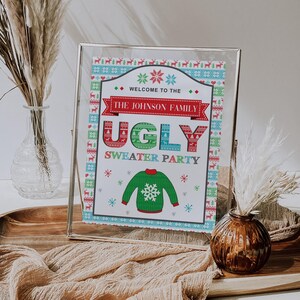 Ugly Sweater Party Sign: Welcome & Vote Signs (Digital Download) image 8