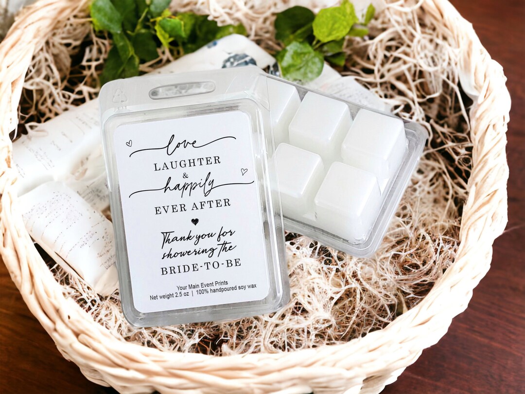 Personalized Unique Bridal Shower Wax Melt Party Favors, Personalized ...