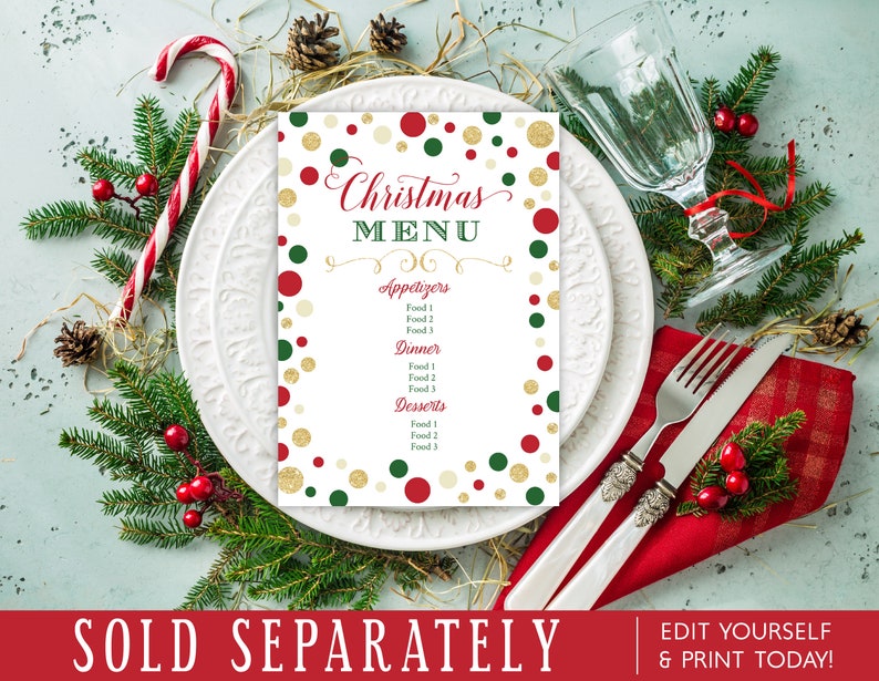 Christmas Party Invitation, Christmas Party Invite, Christmas Party Printable, Holiday Party DIY Edit Templett Printable image 4