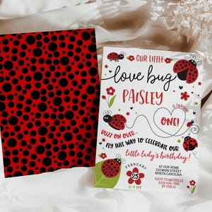 Ladybug Birthday Invitation