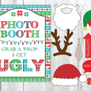 Ugly Sweater Christmas Party Voting Cards & Awards Tacky Christmas Party image 4