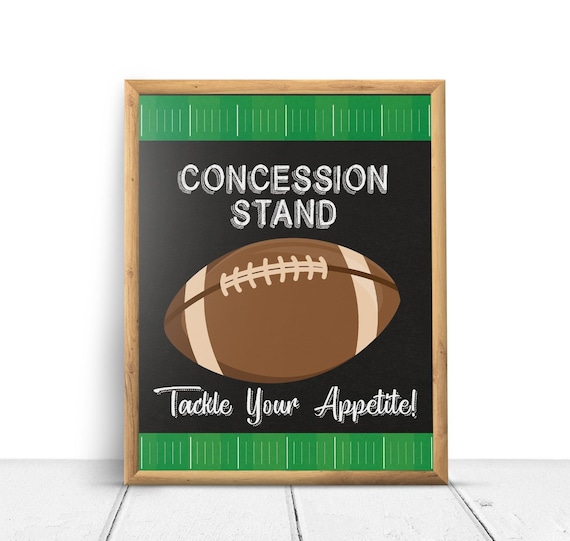 Football Sports Concession Stand Baby Shower Sign Decoration Il_570xn