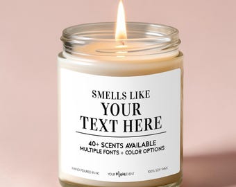 Personalized Candle Gift, Custom Text Candle, Funny Candle Gift for Her, Birthday, Bridesmaid, Mom, Best Friend, Wedding