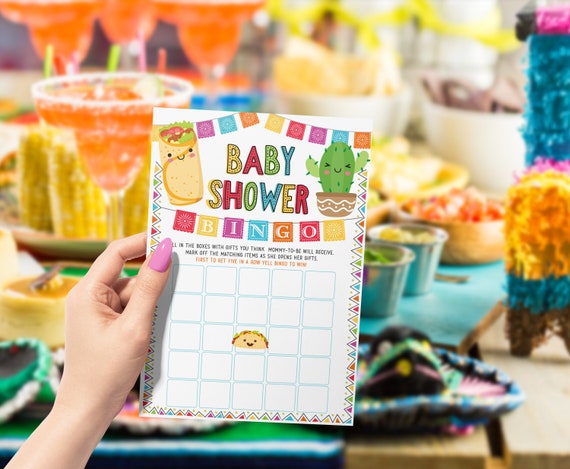 Bingo Taco Fiesta Baby Shower Games Fun Activities Instant Download Printable Il_570xn