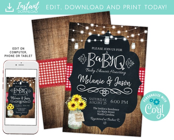 baby bbq invitations