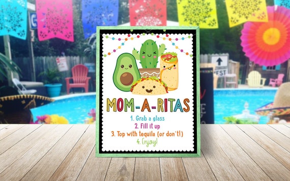 Mom A Rita Fiesta Baby Shower Party Sign, Taco Bout A Baby Decorations Il_570xn