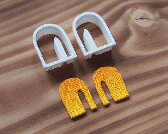 Irregular Arch Earring Cutter (Arch Clay Cutter, Polymer Clay Cutter, Contemporary shape, contemporary clay cutter, 3d printed cutter )
