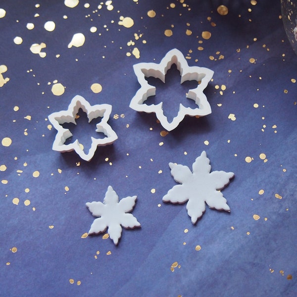 Snowflake Cutter ( polymer clay cutter, Christmas cutter, winter cutter, jewellery tool, 3d cutter, jewellery cutter, snowflake earrings )