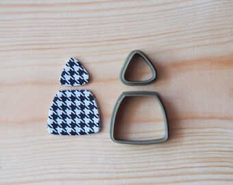 Earring Cutter ( trapezoid earrings, trapezoid cutters, geometric cutters, geometric  earrings, polymer clay cutter,  modern shape cutter )