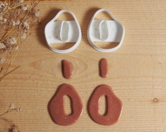 Pebble Hollow Cutter (cortador hueco, cortador de pendientes, cortador de formas, cortador de formas modernas, forma contemporánea, pendientes de guijarros, forma de guijarros)