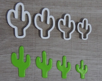 Cactus Cutter ( cactus plant, cactus earrings, succulent cutters, polymer clay cutter, cutter set, modern cutter, cacti cutter, clay cutter)