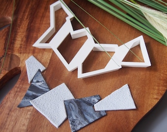 Geometric Collar ( collar cutter, geometric cutter, necklace cutter, bib cutter, polymer clay cutter, modern cutter, unique shape necklace )