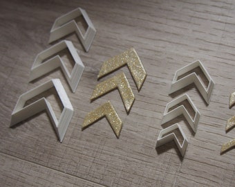 Chevron clay cutters ( chevron cutter, polymer clay cutter, modern cutter, aztec cutter, necklace cutter, 3d cutter, sharp cutter)