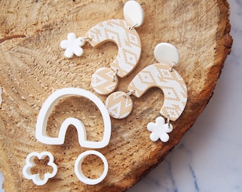 Arch Earring Cutter (assymetric cutter, u-shape cutter, earrings cutter set, arch cutter, modern earrings, modern clay cutter, polymer clay)