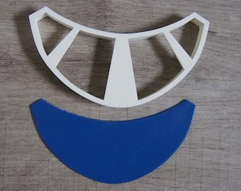 Bib Cutter ( necklace cutter, collar cutter, bib necklace, rounded bib cutter, polymer clay cutter, modern cutter, 3d printed cutter )