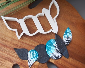 Kragen Halskette Cutters ( einzigartige Form Cutter Halskette, Statement Halskette, Kragen Cutter, Lätzchen Cutter, Polymer Clay Cutters)