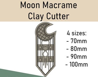 Moon Macrame Clay Cutter STL File for 3D Printing (Digital Download)