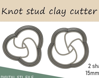 Embossed Knot Clay Cutter STL File: 3D Print Jewelry (Digital Download)