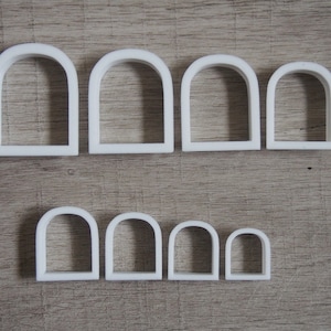 Arch Cutter Set ( polymer clay cutter, modern cutter, arch shaped, half oval cutter, cookie cutter, clay cutter set, 3d cutter, clay tool)