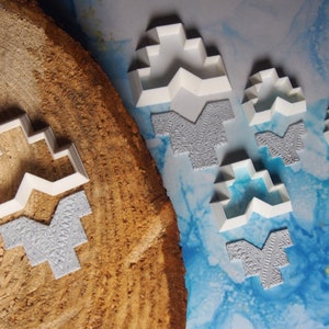 Aztec Cutter ( aztec clay cutter, polymer clay cutter, zigzag cutter, aztec earrings, jewellery cutter, 3d printed, cookie cutter )