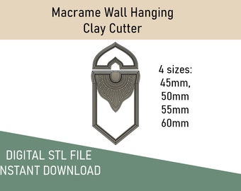 Macrame Wall Hanging Clay Cutter STL File (Digital Download)