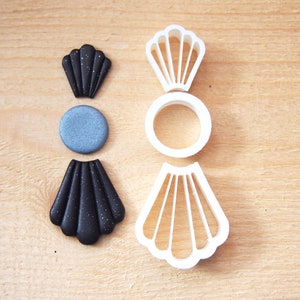 Embossing Cutter ( earrings cutter, emboss clay cutter, art deco cutter, emboss scallop, embossed cutter, scalloped earrings, shell cutter)