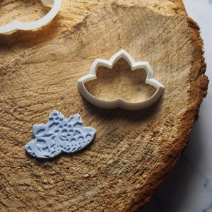 Lotus Cutter ( lotus flower, polymer clay cutter, lotus clay cutter, lotus cookie cutter, 3d printed cutter, earrings cutter, water lily )