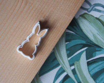 Ears Up Rabbit Clay Cutter ( Bunny cutter, bunny clay cutter, polymer clay cutter, rabbit cutter, easter cutter, rabbit cookie cutter )