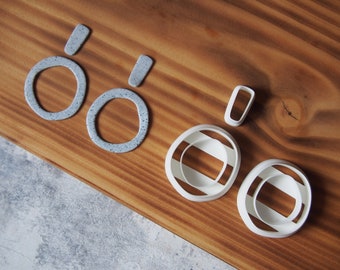Organic Circle Polymer Clay Earring Cutter Set: Stud & Dangle Cutters