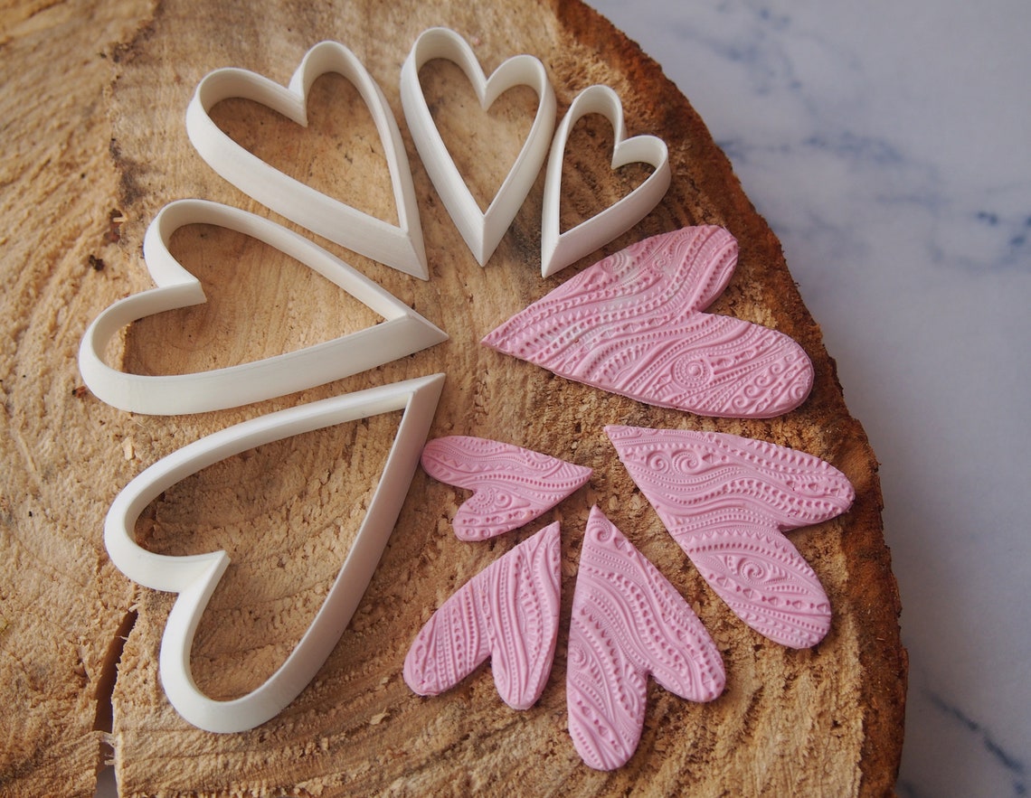 Elongated Heart Cutter Contemporary Heart Hand Drawn Heart - Etsy UK