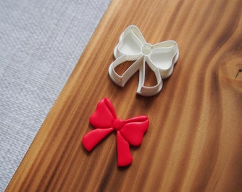 Embossed Bow Clay Cutter: 3D Printed Polymer Clay Tool