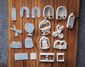 Back to School Clay Cutters: Polymer Clay, Graduation Theme