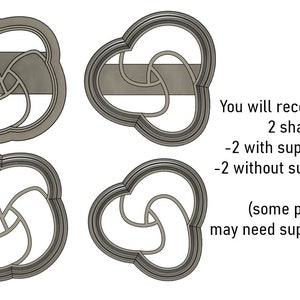 Embossed Knot Clay Cutter STL File: 3D Print Jewelry (Digital Download) image 2