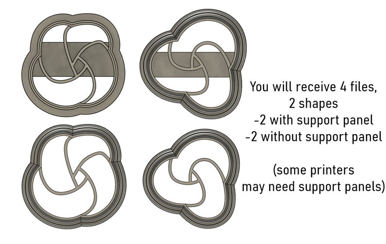 Embossed Knot Clay Cutter STL File: 3D Print Jewelry (Digital Download) image 2