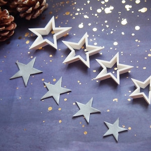 Star clay cutter (polymer clay cutter, polymer clay star, set of cutters, Christmas cutter, jewellery tool, earrings cutter, star earrings )