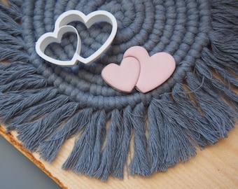 File STL per cutter in argilla goffrata a forma di cuore unito (download digitale)