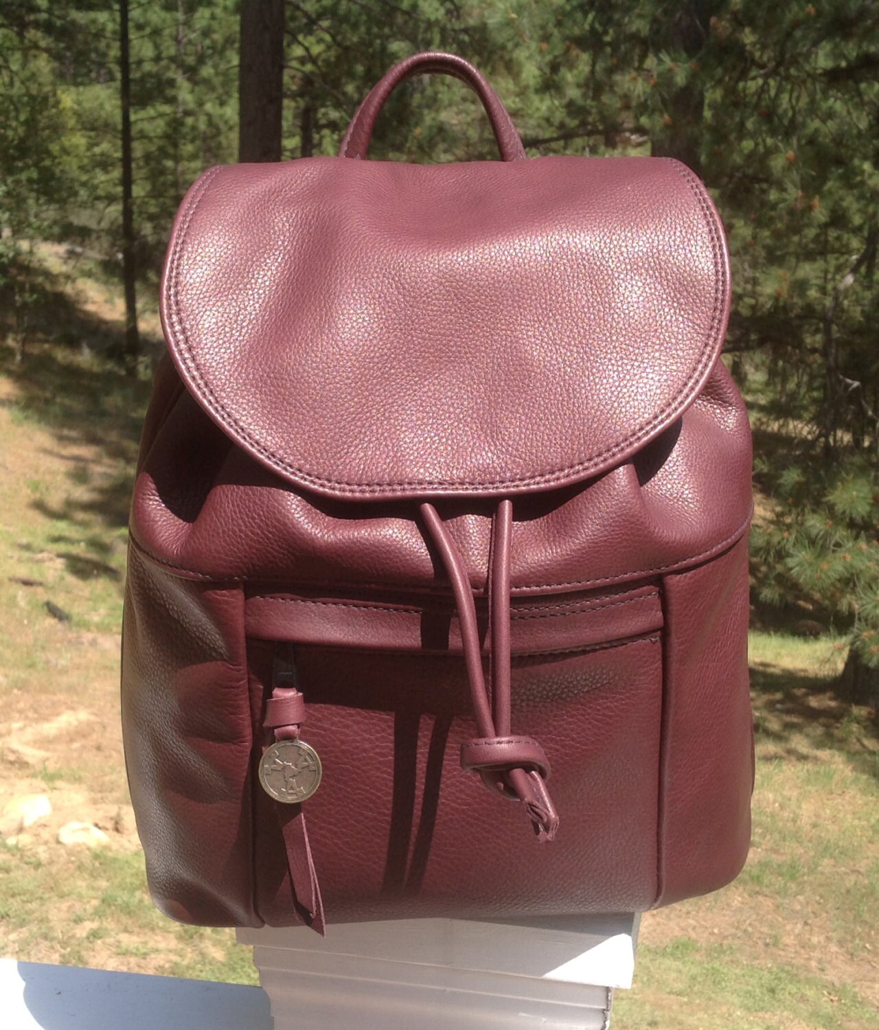 CM Bayley Leather Backpack from the historic Ahwahnee Hotel Handcrafted Leather Backpack - USA MADE – The Local Branch main image 3