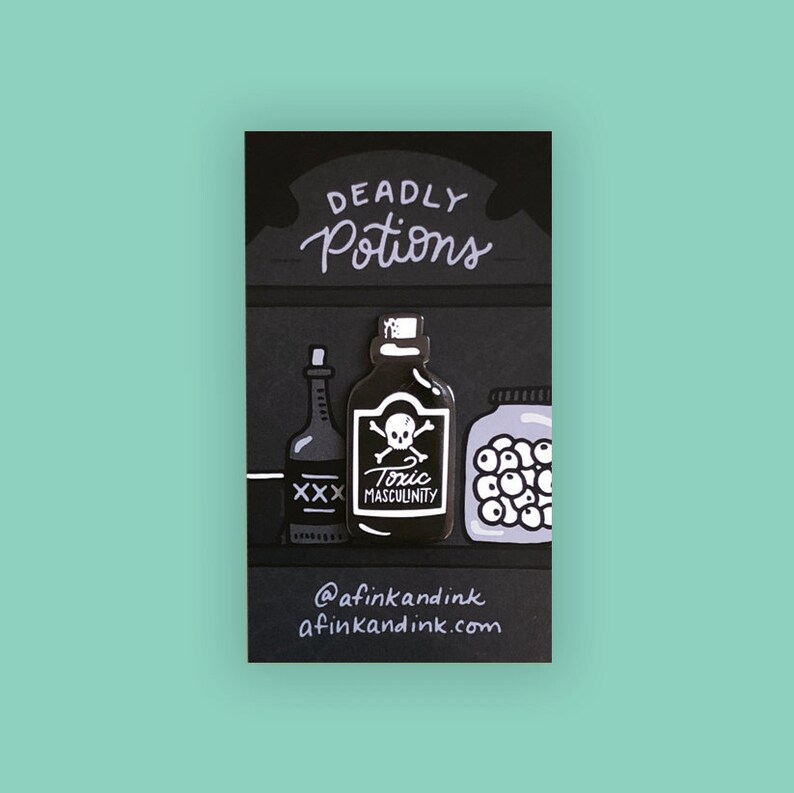 Toxic Masculinity Poison Pin Hard Enamel Lapel Pins Etsy