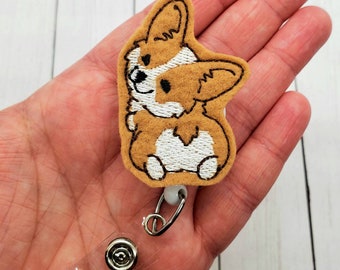 Corgi Mom Gifts Corgi Security ID Holder Corgi Retractable Badge Reel Corgi Gifts Corgi Dad Gifts Corgi Badge Reel