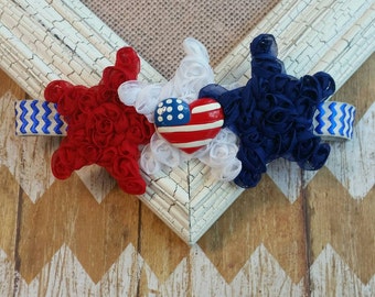 Patriotic headband, USA baby headband, Red White Blue baby headband, American headband, 4th of July headband, USA headband, baby headband