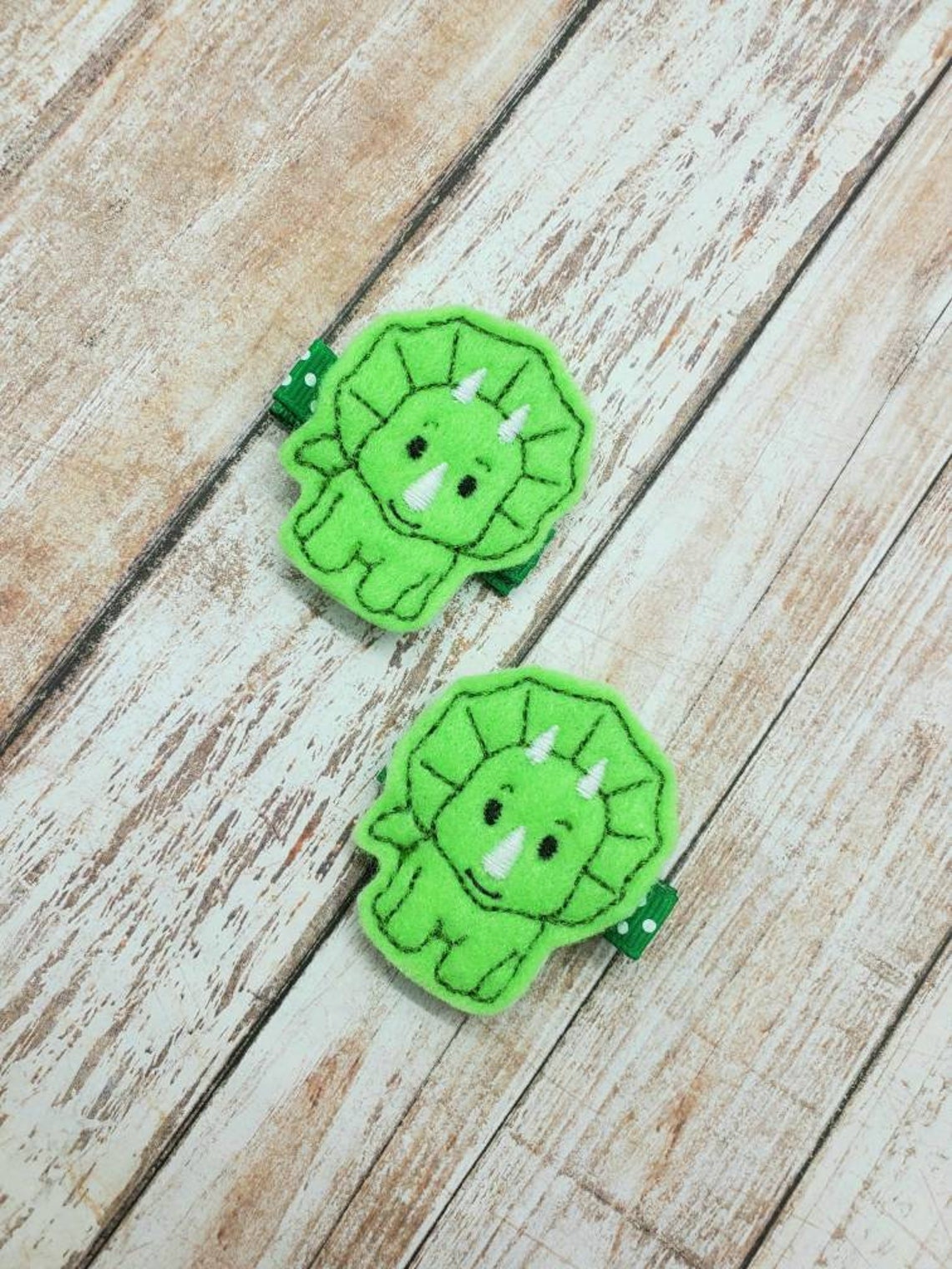Dinosaur Hair Clips Girls Hair Clips Dinosaur Bows Etsy