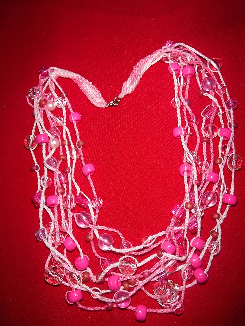 crochet necklace necklace pendant crochet gifts handmade necklace crochet jewelry handmade crochet beads necklace necklace for women