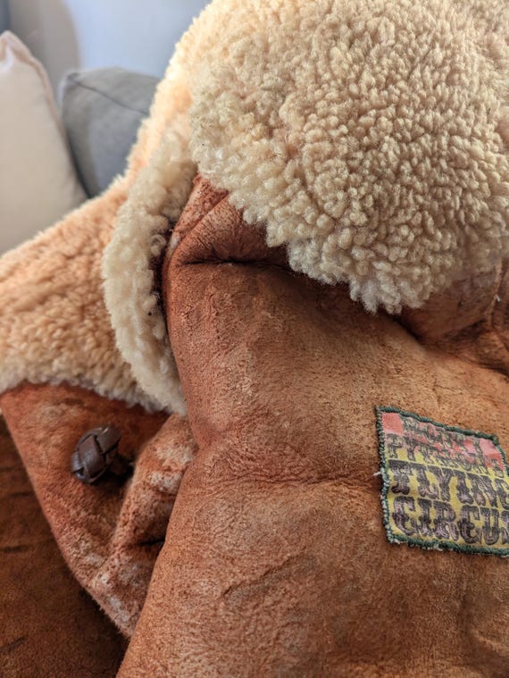 Sheepskin Jacket. L. Vintage. Monty Python Flying… - image 3