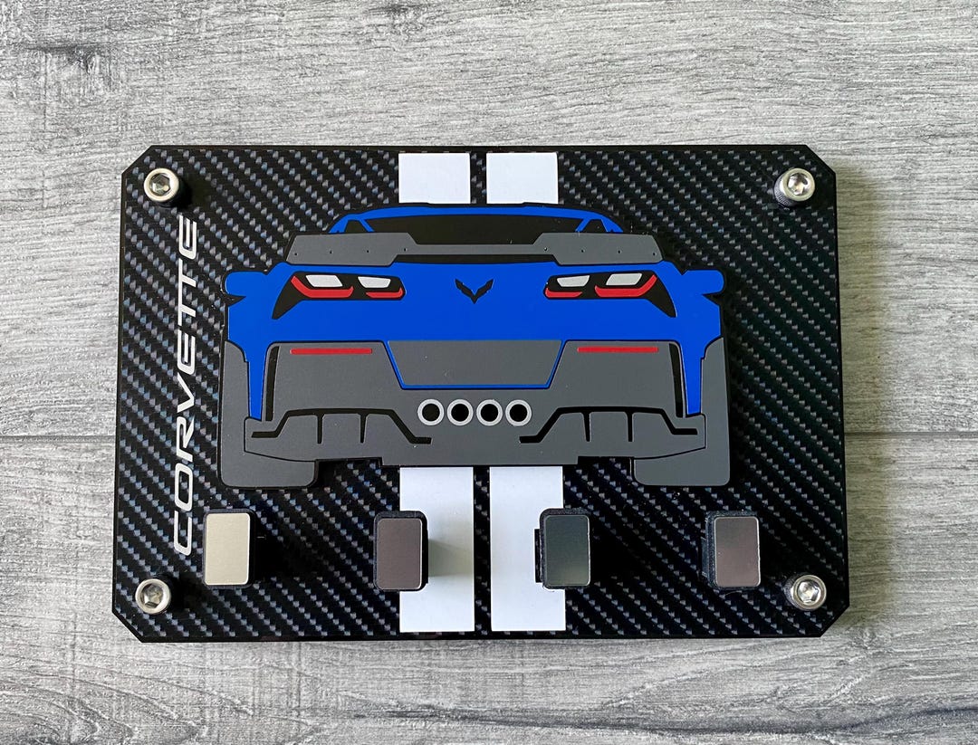 Corvette C7 Key Fob Holder Wall Art - Metal Plasma Cut Sculpture