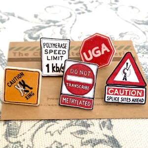 Intracellular Road Signs Pins / Lapel Pin or Button or Brooch